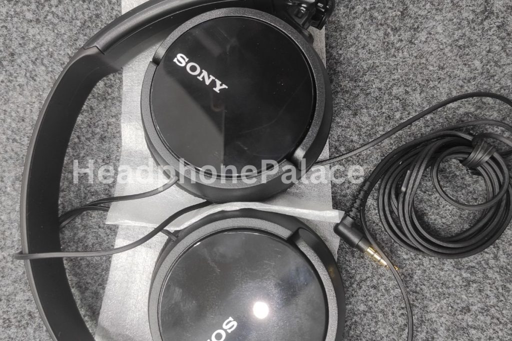 Sony headphone on the soft table