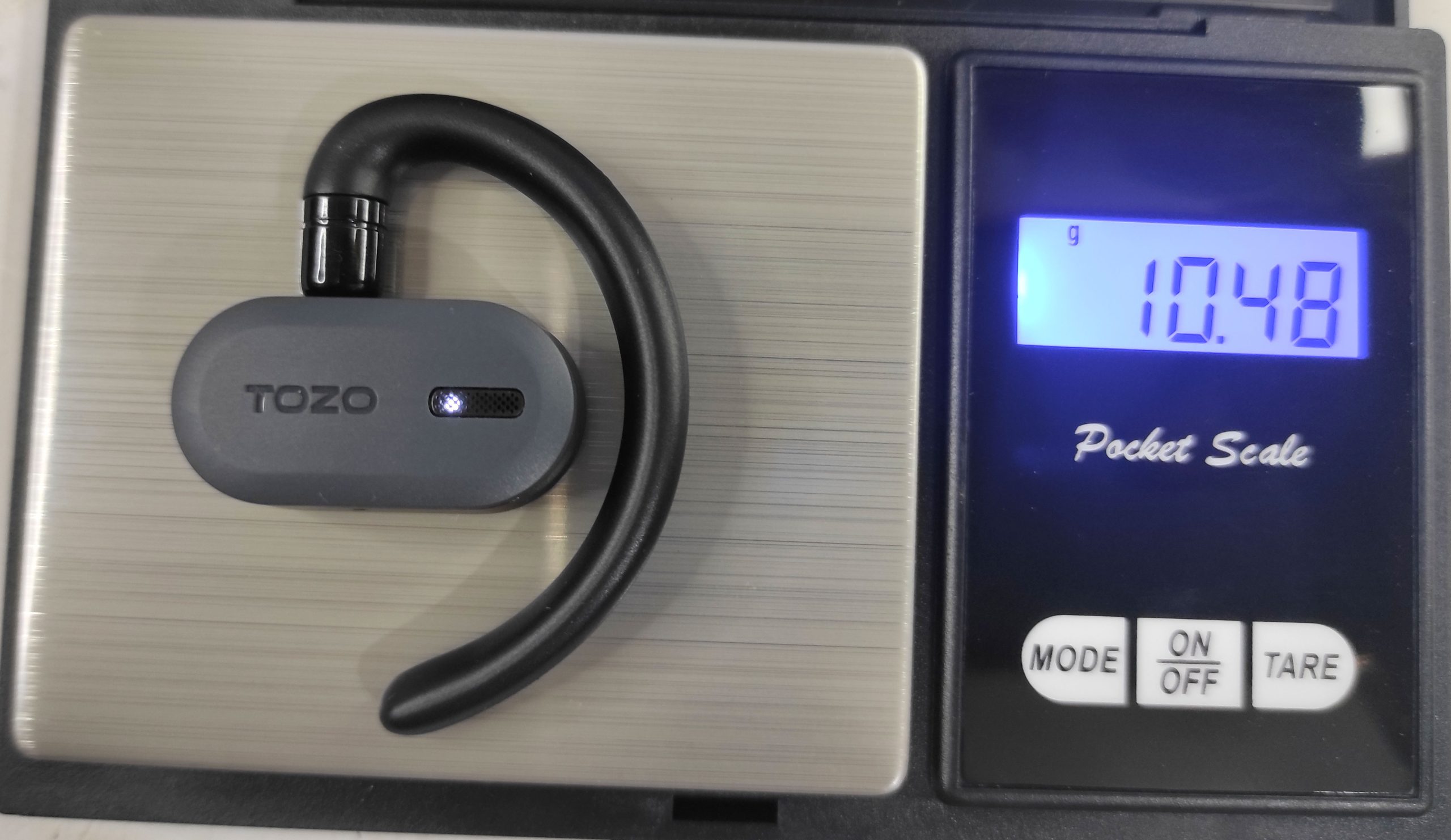 Tozo Open Buds Left buds weight measuring