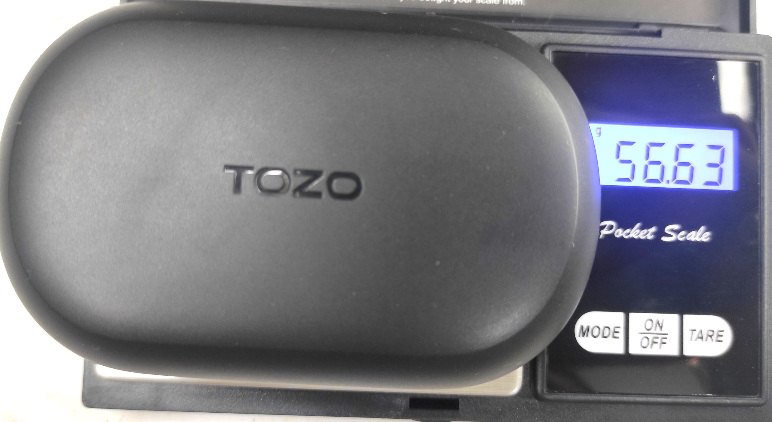 measuring tozo open buds charging case