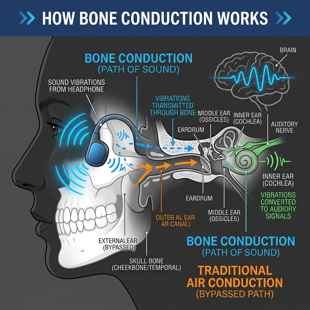 How Bone Conduction Works Diagram