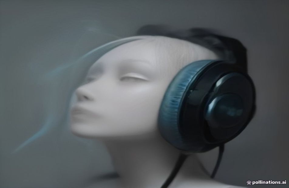 Extreme macro photography of an aerogel coated headphone driver diaphragm inside its motor assembly