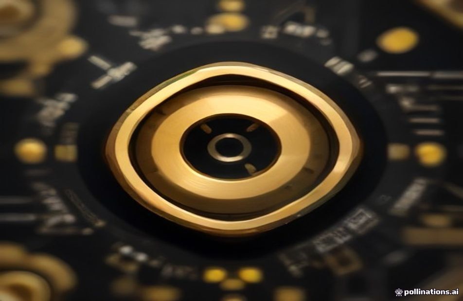 Macro photograph of a planar magnetic headphone stator assembly showing etched voice coils and phase-aligned crossover circuit board